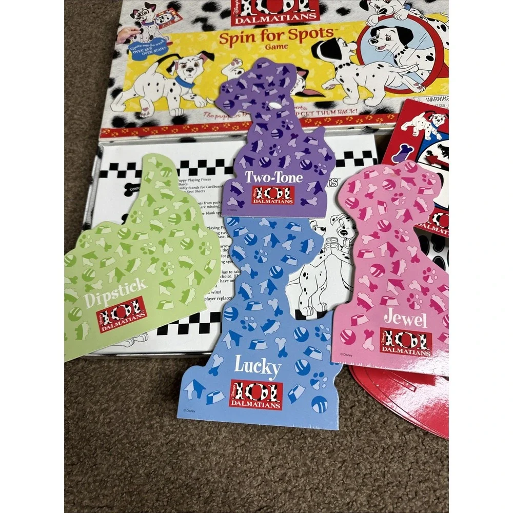 1996 101 Dalmatians Spin for Spots Game by Mattel Complete